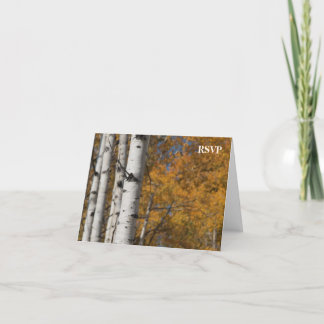 Tarjetas de RSVP de Aspen Alley en otoño naranja