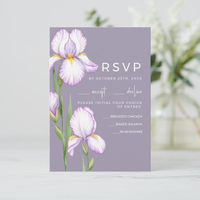 Tarjetas de RSVP de Boda (Anverso de pie)