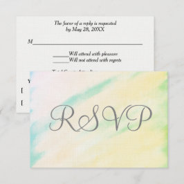Tarjetas de RSVP de boda con acuarela tropical