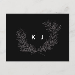 Tarjetas de RSVP de Boda con Monograma Distinguido