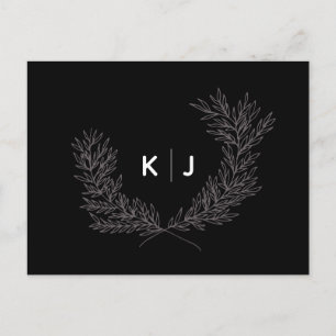 Tarjetas de RSVP de Boda con Monograma Distinguido