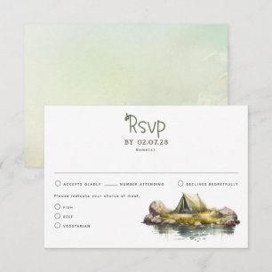 Tarjetas de RSVP de boda con tema de naturaleza de