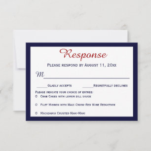 Tarjetas de RSVP de boda de cangrejo azul náutico 