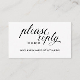 Tarjetas de RSVP de boda en línea | Elegantes remo
