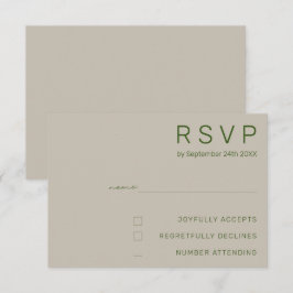 Tarjetas de RSVP de Boda Minimalista