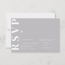 Tarjetas de RSVP de Boda Minimalista