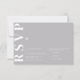 Tarjetas de RSVP de Boda Minimalista