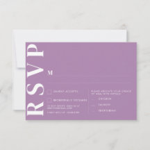 Tarjetas de RSVP de Boda Minimalista