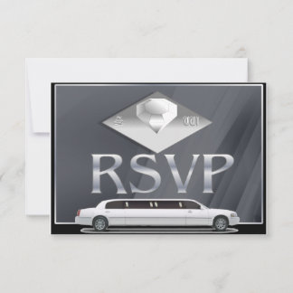 Tarjetas de RSVP de Boda Monogramadas