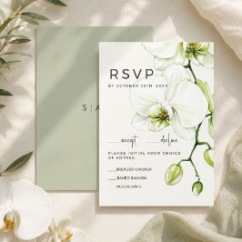 Tarjetas de RSVP de Boda Orquídea