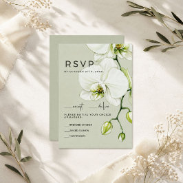 Tarjetas de RSVP de Boda Orquídea