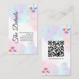 Tarjetas de RSVP de boda rosadas y azules florales