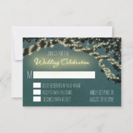 Tarjetas de RSVP de Boda Rústica Rama de Árbol Enc