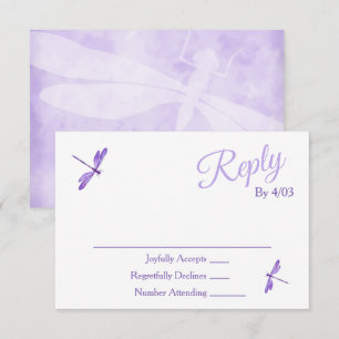 Tarjetas de RSVP de Enclusura Moradas