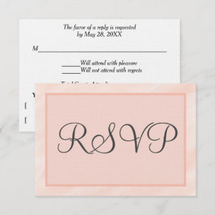 Tarjetas de RSVP de matrimonio geométrico Rubor su