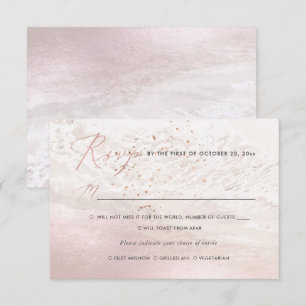 Tarjetas de RSVP de PixDezines Blush Coastal con c