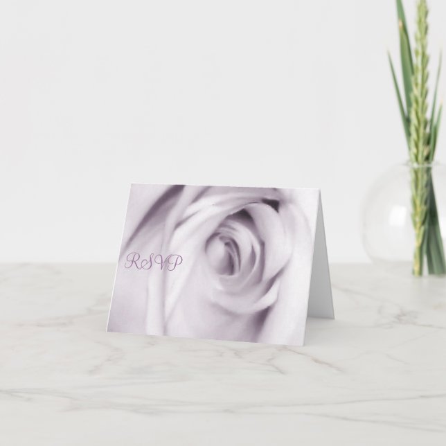 tarjetas de RSVP de rosa púrpura (Anverso)