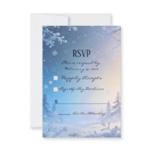 Tarjetas de RSVP de Sueño Invernal Suave