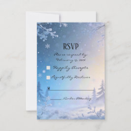 Tarjetas de RSVP de Sueño Invernal Suave