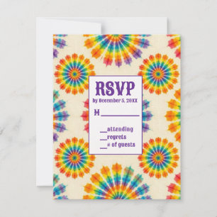 Tarjetas de RSVP de Tinte Psicodélico
