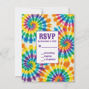 Tarjetas de RSVP de Tinte Psicodélico