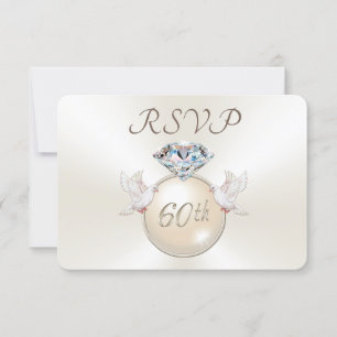 Tarjetas de RSVP del 60º Aniversario de Diamond Lo