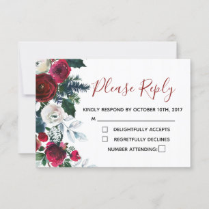 Tarjetas de RSVP del navidad - tarjetas de RSVP de