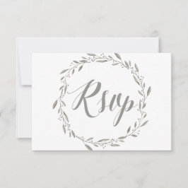 Tarjetas de RSVP Elegantes Para Boda Con Corona Gr