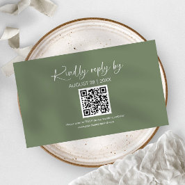 Tarjetas de RSVP en línea con código QR para boda