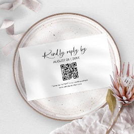 Tarjetas de RSVP en línea con código QR para boda