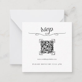 Tarjetas de RSVP en línea con código QR para boda 