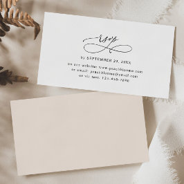 Tarjetas de RSVP en línea para boda minimalista Bo