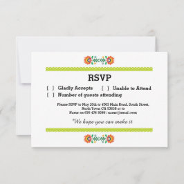 Tarjetas de RSVP Fiesta Mexicana Impresas en Lima