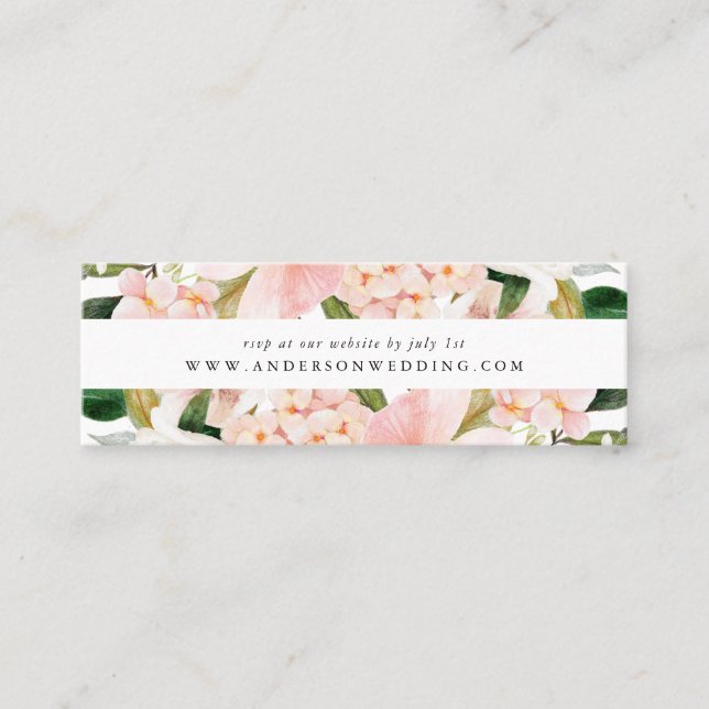 Tarjetas de RSVP Florales de Boda con Toque de Pri (Anverso)