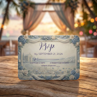 Tarjetas de RSVP Florales Románticas Clásicas Vint
