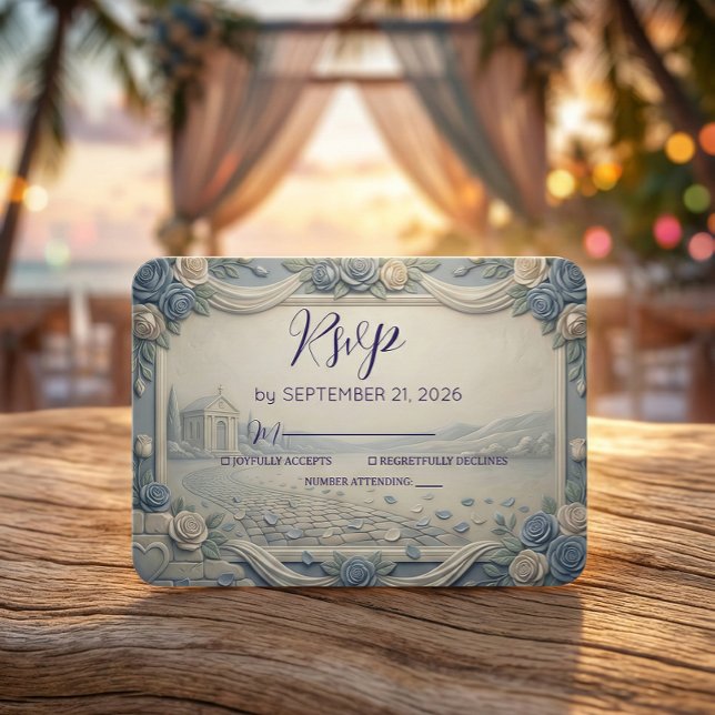 Tarjetas de RSVP Florales Románticas Clásicas Vint (Subido por el creador)