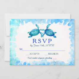 Tarjetas de RSVP para Boda de Tortuga Marina | Azu