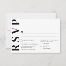Tarjetas de RSVP para Boda Minimalista
