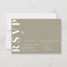 Tarjetas de RSVP para Boda Minimalista