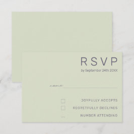 Tarjetas de RSVP para Boda Minimalista