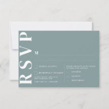 Tarjetas de RSVP para Boda Minimalista