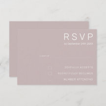 Tarjetas de RSVP para Boda Minimalista