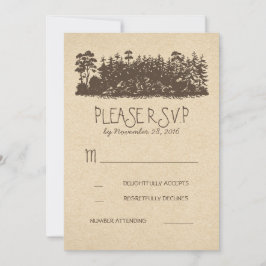 Tarjetas de RSVP para Boda Rústica en el Bosque
