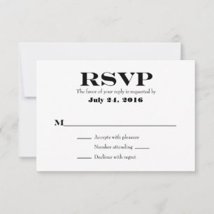 Tarjetas de RSVP para Boda Sencilla