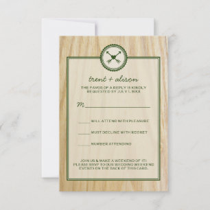 Tarjetas de RSVP para Bodas y Glamping de Woody