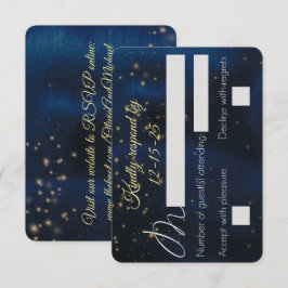 Tarjetas de RSVP para Noche Elegante con sitio web