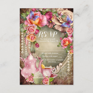 Tarjetas de RSVP para Té