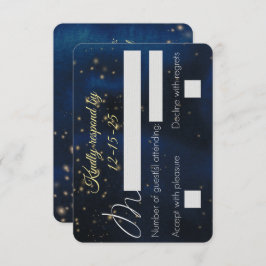 Tarjetas de RSVP para velada elegante con sitio we