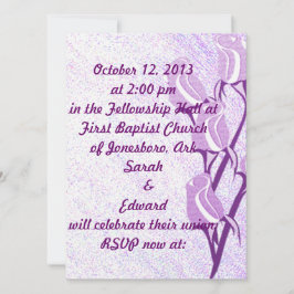 Tarjetas de RSVP personalizadas de Rosa Púrpura pa