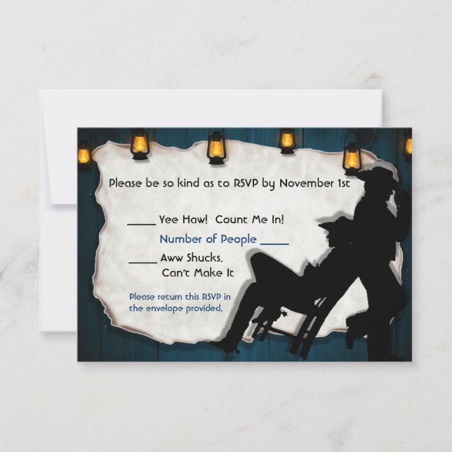 Tarjetas de RSVP personalizadas para bodas gays de (Anverso)